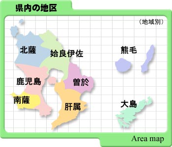 県内の地区の図